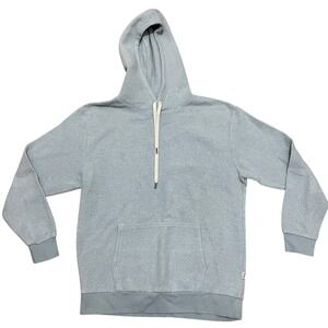 Feat Women's BlanketBlend™ Hoodie Burr Blue Sherpa Cozy Pullover Sweatshirt Sz L